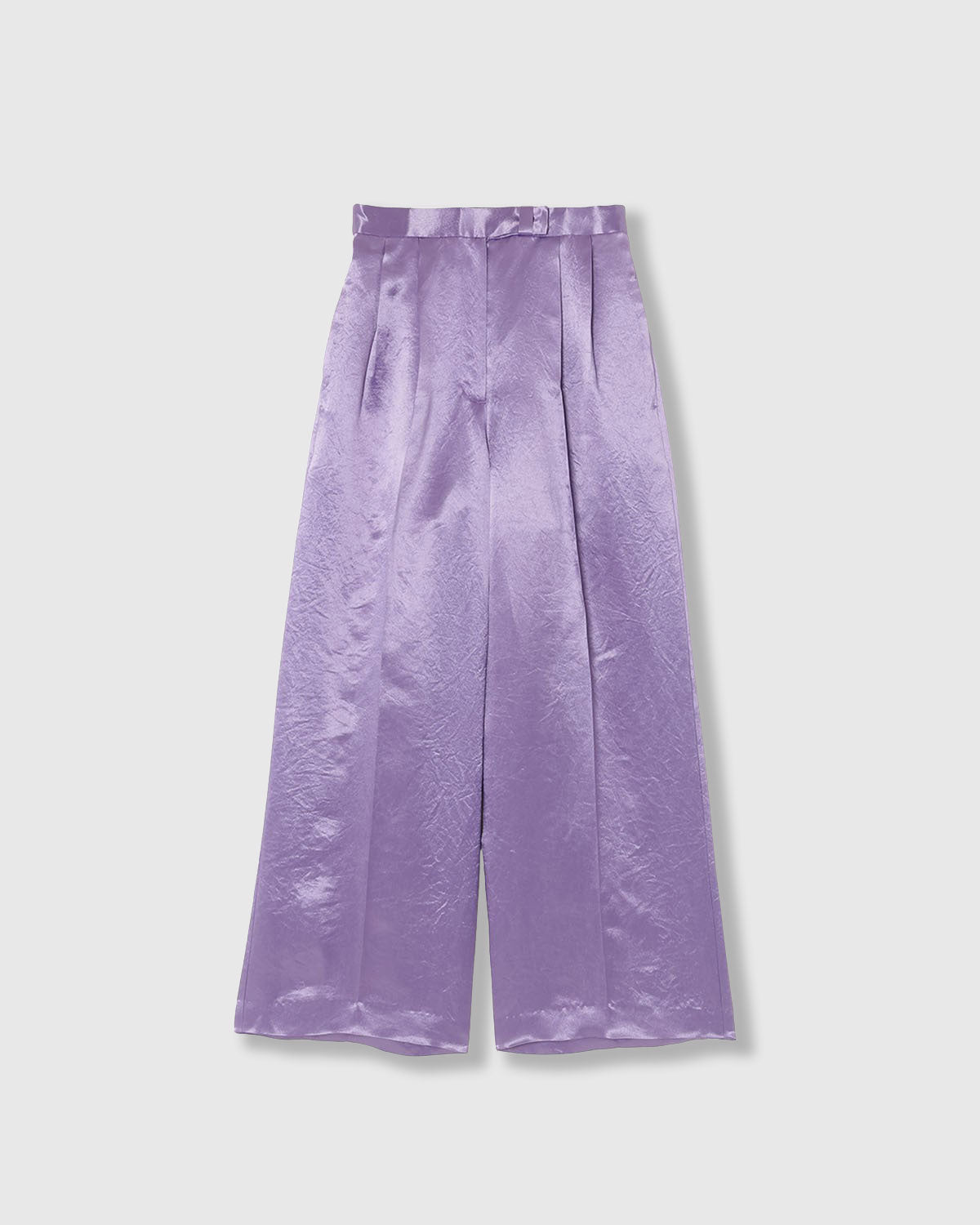 ACETATE SATIN DOUBLE TUCK WIDE PANTS | BOTTOMS | STORE