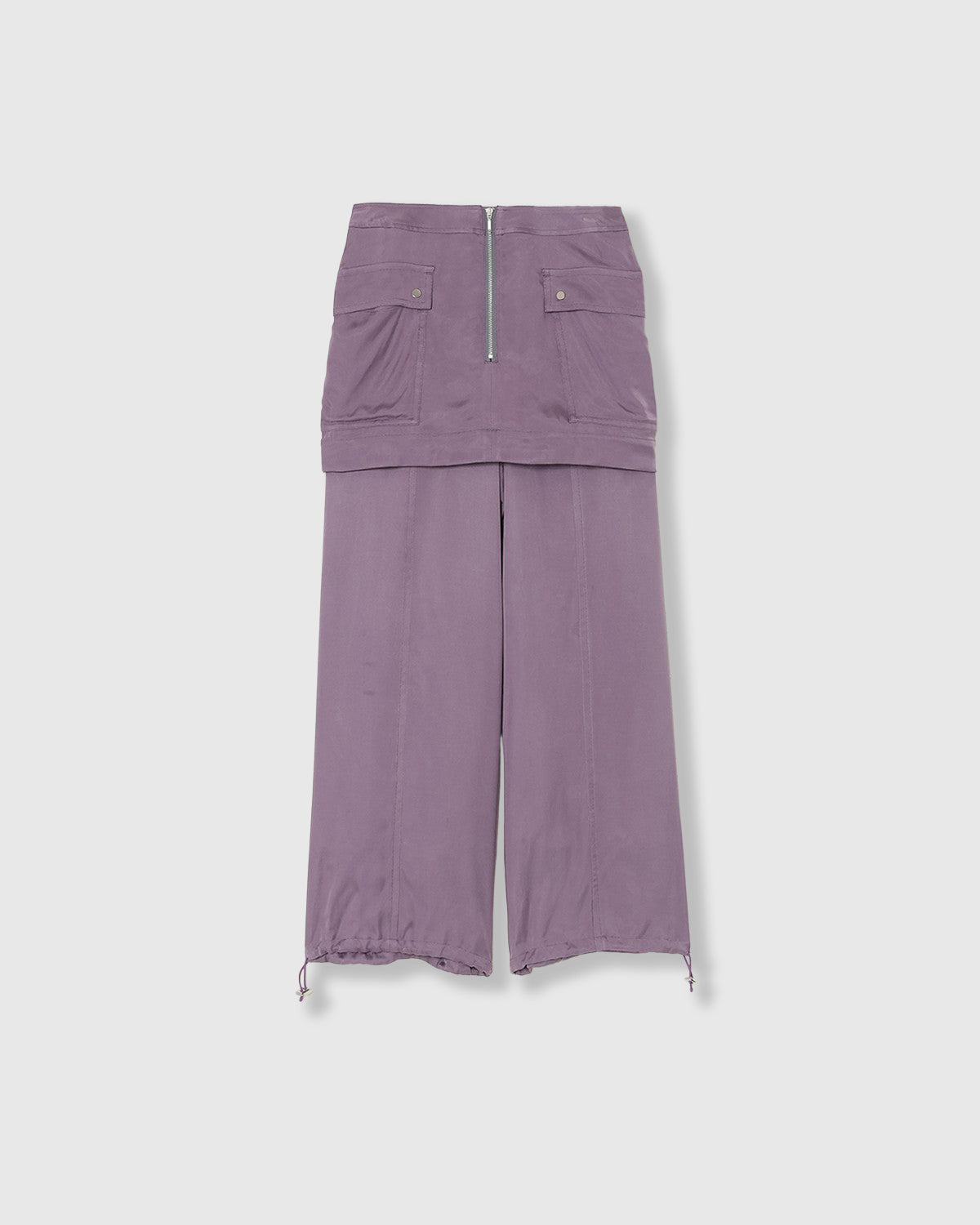 新品【THINGS THAT MATTER】サテン リネンワイドパンツ ピンク AMBIDEX Store △キュプラシワサテン ワイドパンツ(F ピンク系): iki