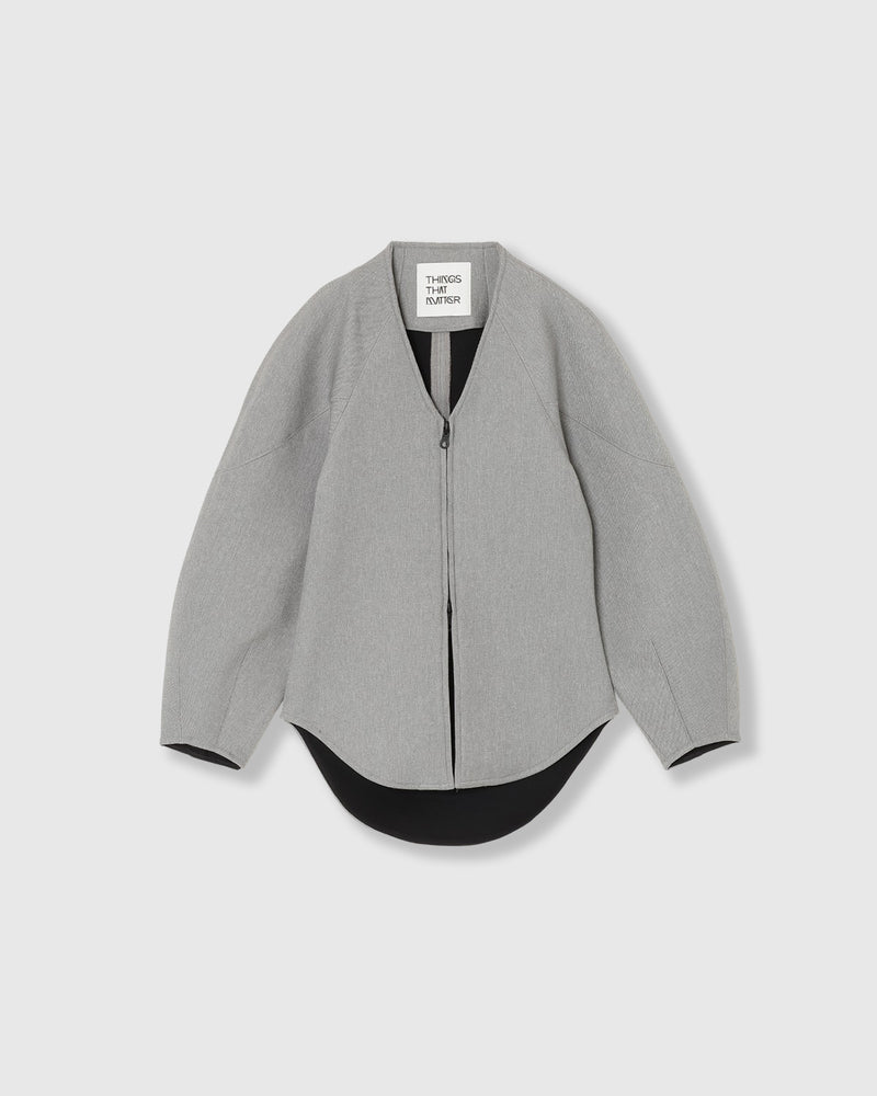 DOUBLE KNIT V-NECK JACKET