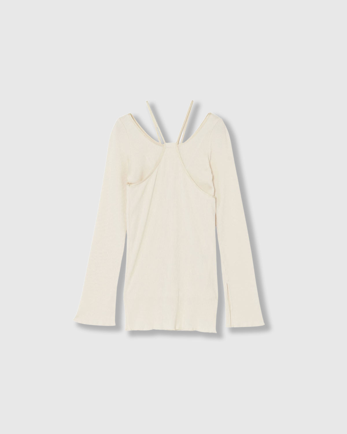 LAYERED BRIGHT PLATING RIB TOPS | TOPS | STORE | THINGS THAT