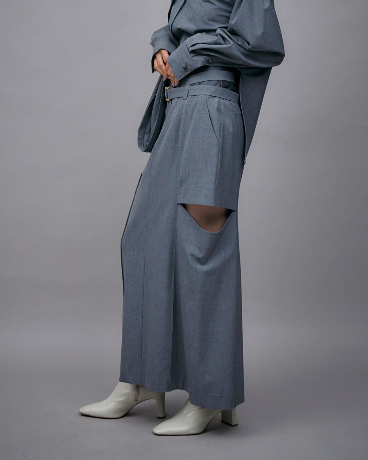 T/R LAYERED NOTCH TIGHT LONG SKIRT | SENSE 09_ | STORE | THINGS 