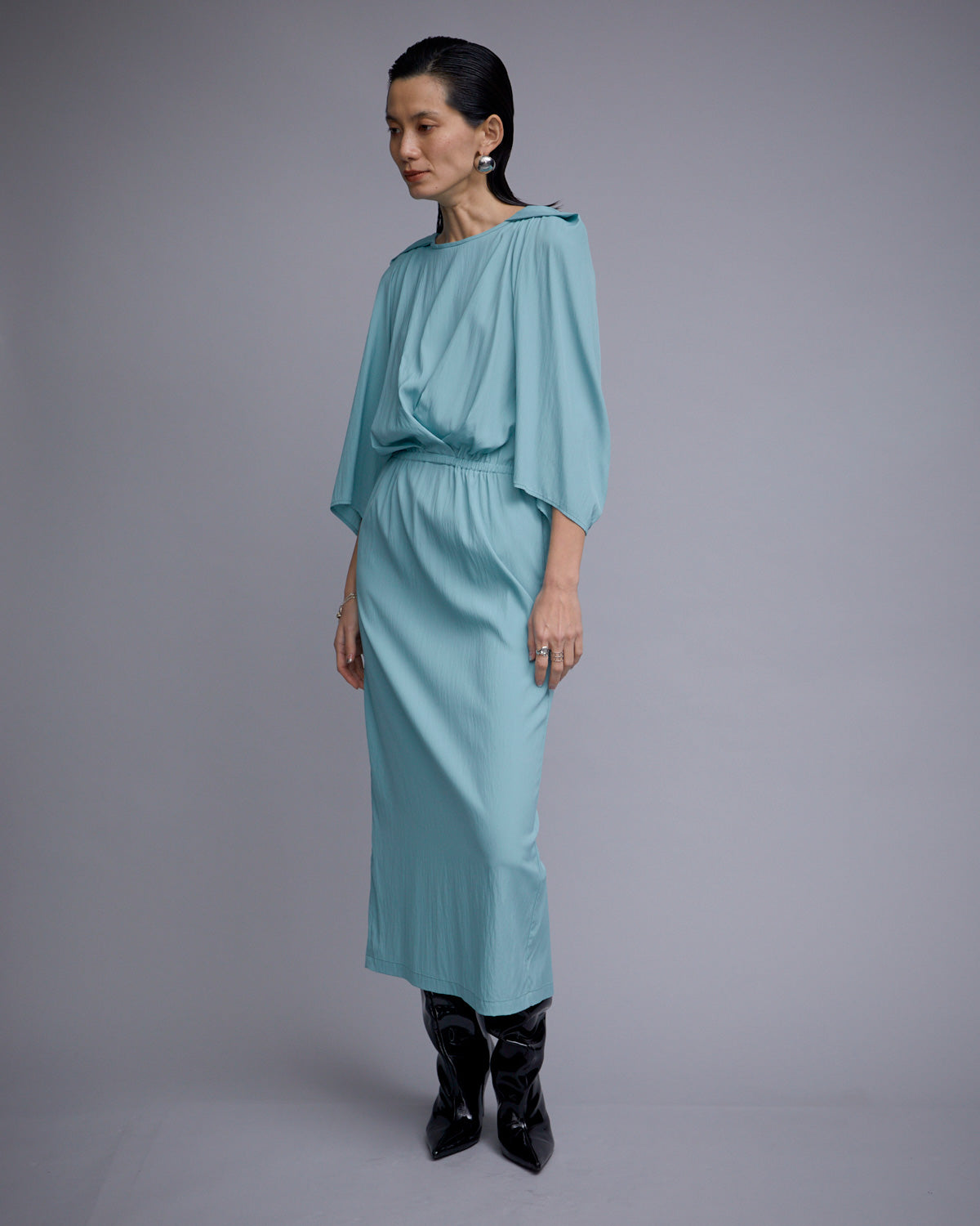 VISCOSE VOLUME SLEEVE LONG DRESS | | STORE | THINGS THAT MATTER 