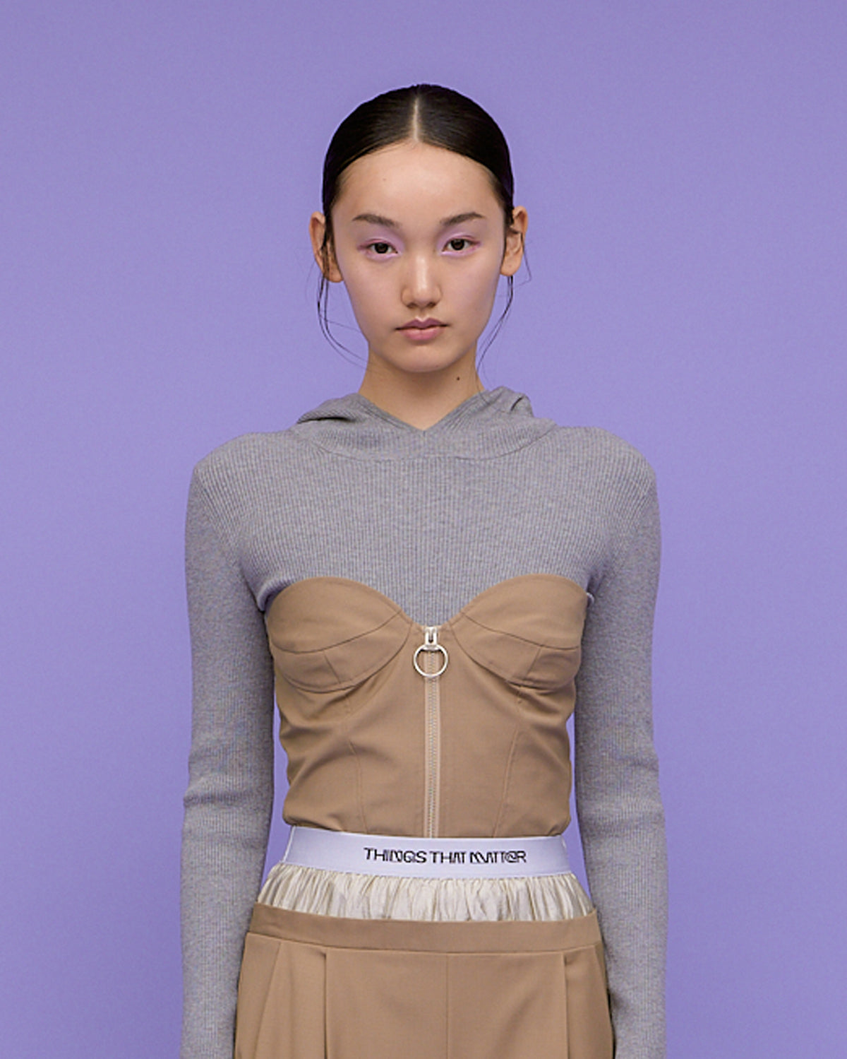 T/W FRONT ZIP BUSTIER | TOPS | STORE | THINGS THAT MATTER ONLINE STORE