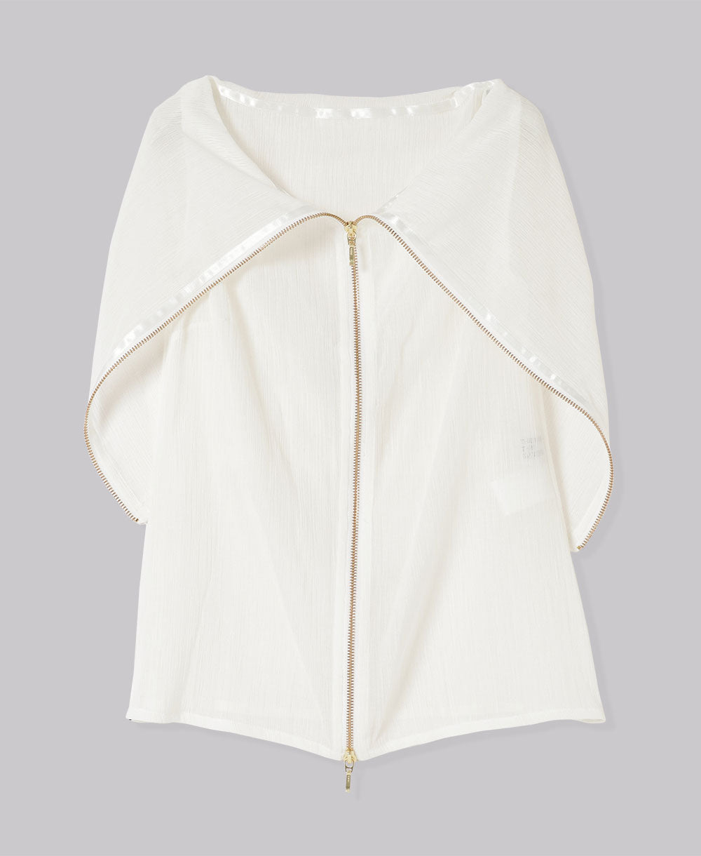 ZIP UP SLEEVE-LESS YORYU TOPS