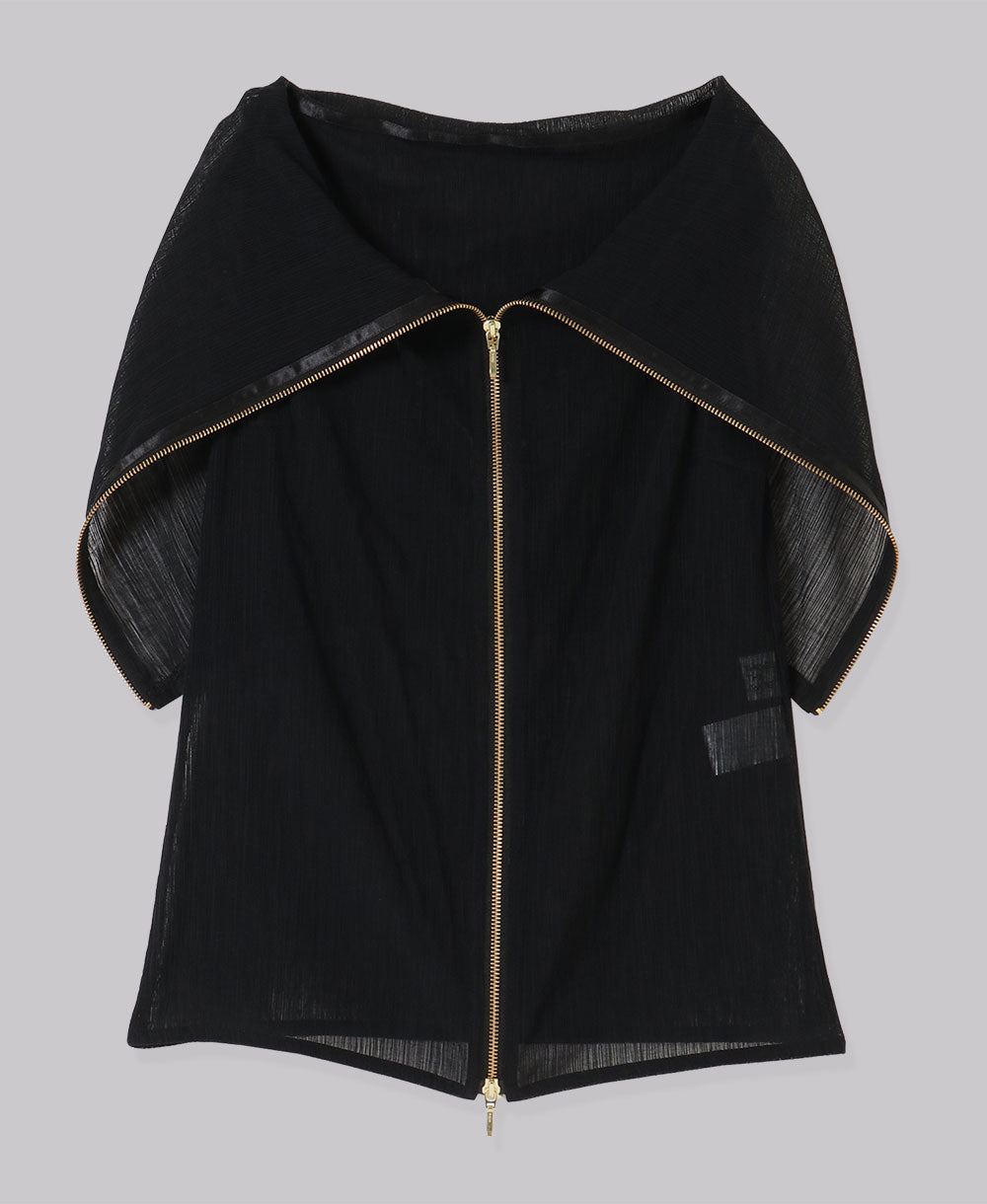 ZIP UP SLEEVE-LESS YORYU TOPS