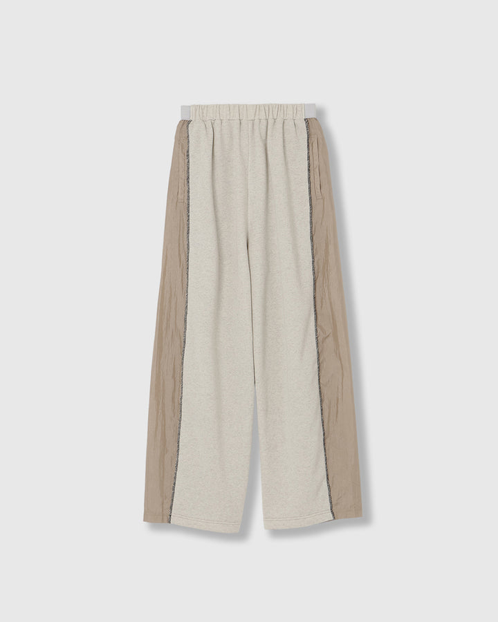 NYLON TAFFETA GLITTER SWEAT PANTS