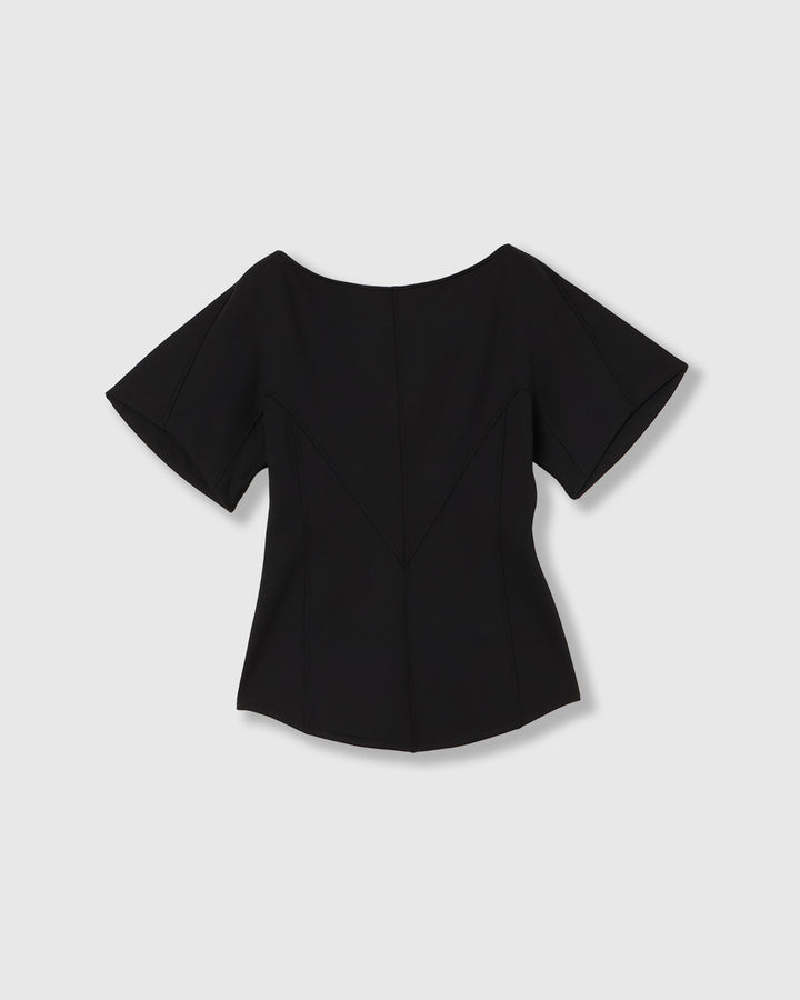 DIMENSIONAL SCUBA JERSEY BLOUSE