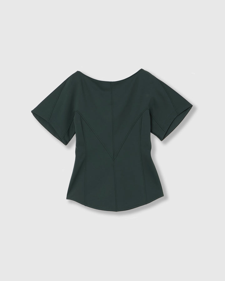DIMENSIONAL SCUBA JERSEY BLOUSE