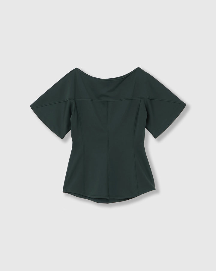 DIMENSIONAL SCUBA JERSEY BLOUSE