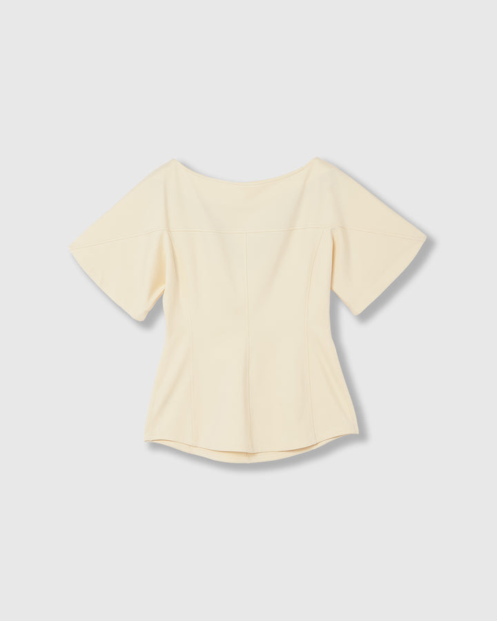 DIMENSIONAL SCUBA JERSEY BLOUSE