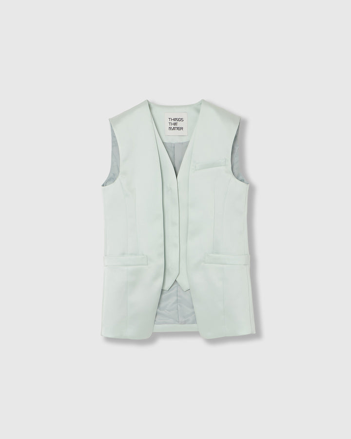 DOUBLE SATIN LAYERED GILET