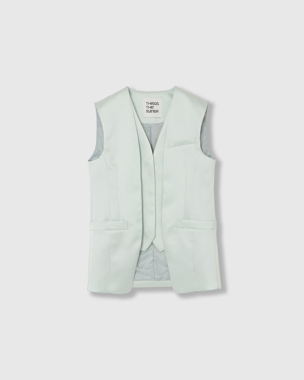 DOUBLE SATIN LAYERED GILET
