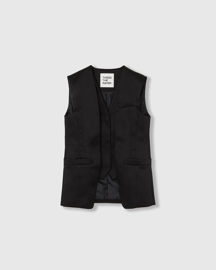 DOUBLE SATIN LAYERED GILET