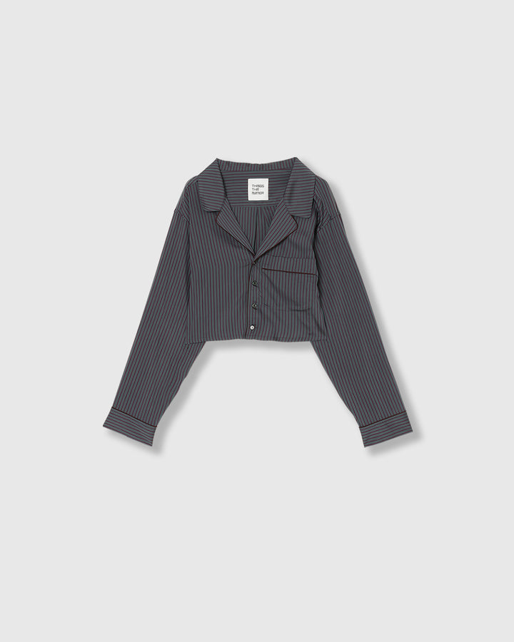 STRIPE PIPING SHIRT ENSEMBLE