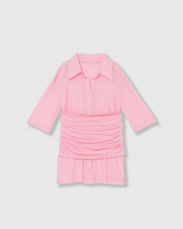 SHEER JERSEY SHIRTS WITH BARE TOP