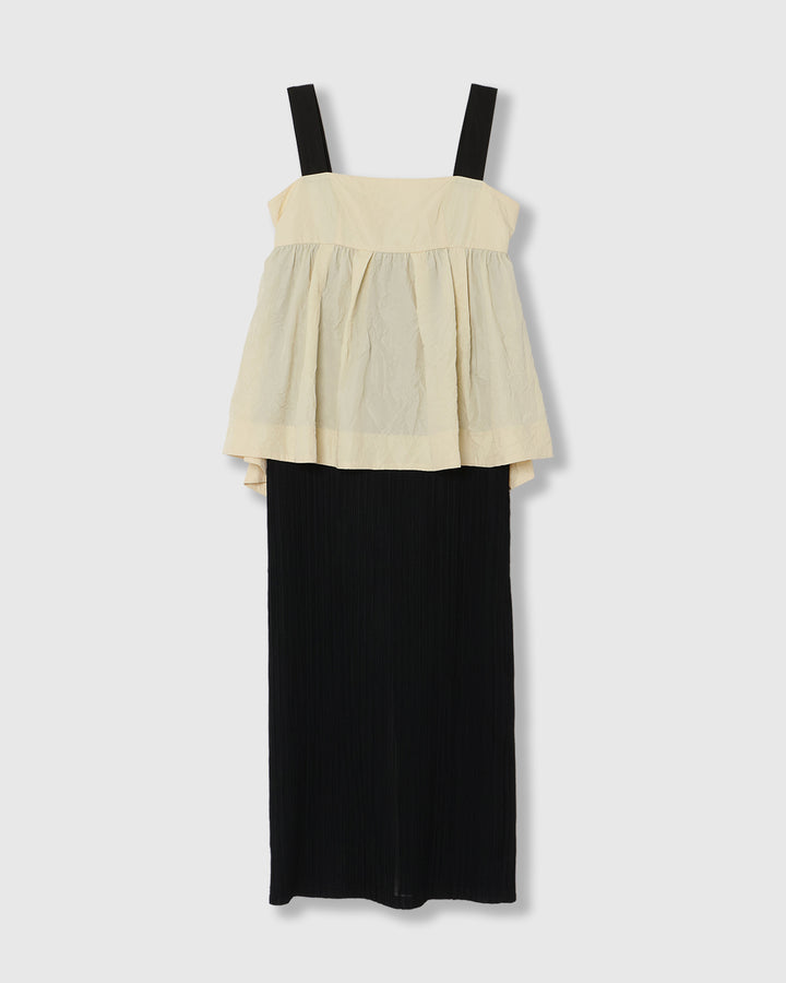 PEPLUM CONFORMS LONG DRESS