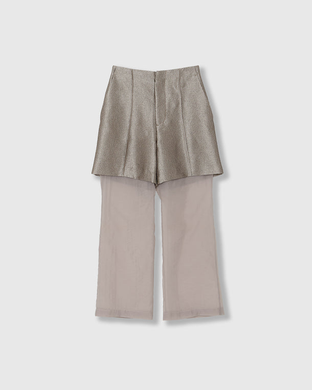 METAL BUTCHER SHEER LAYERED PANTS