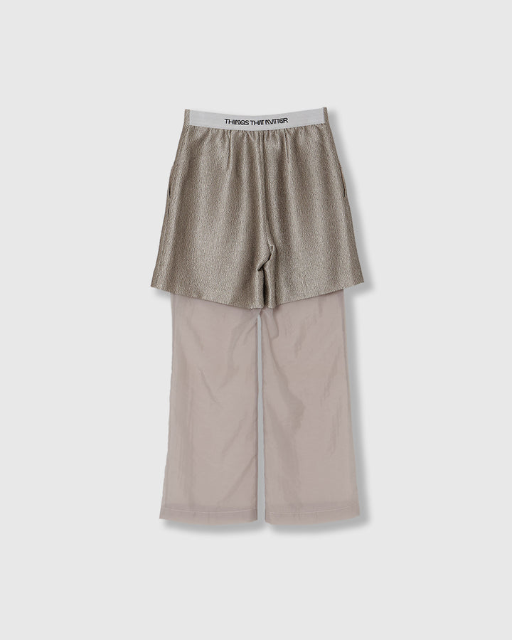 METAL BUTCHER SHEER LAYERED PANTS