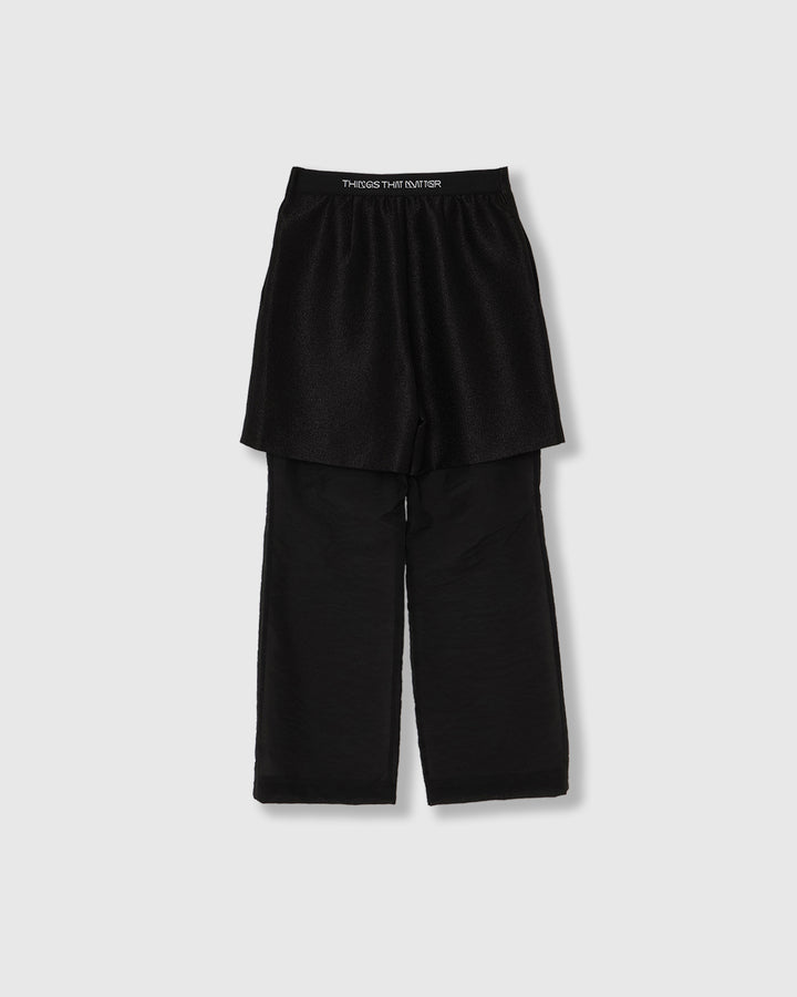 METAL BUTCHER SHEER LAYERED PANTS