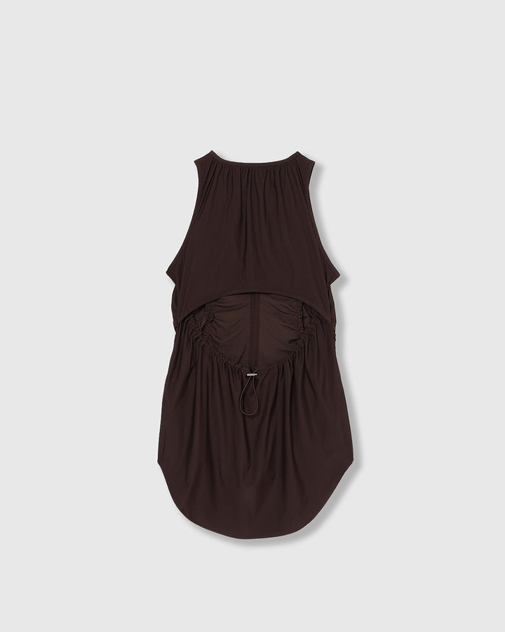 BACK CUTOUT GATHERED TANK