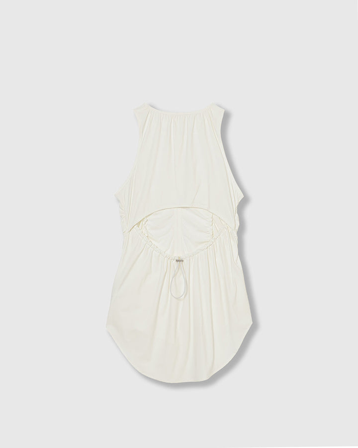 BACK CUTOUT GATHERED TANK