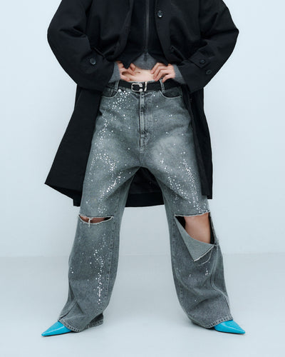 SPARKLE DENIM PANTS