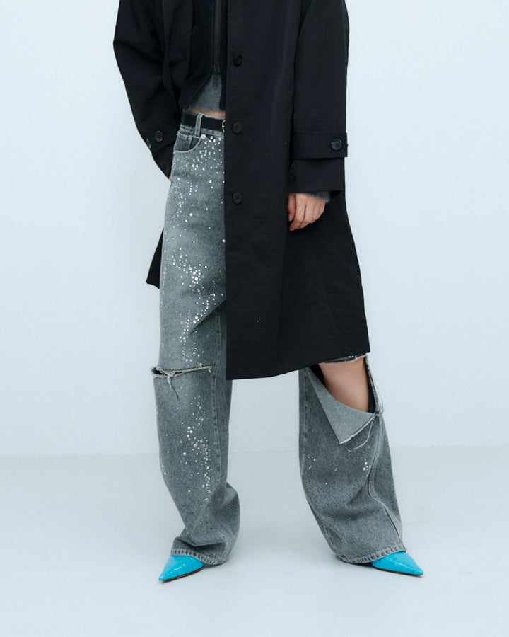 SPARKLE DENIM PANTS