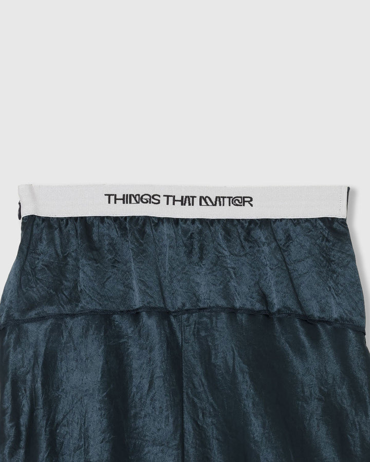 BACK SLIT  ACETATE SATIN MAXI SKIRT
