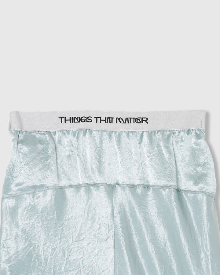 BACK SLIT  ACETATE SATIN MAXI SKIRT