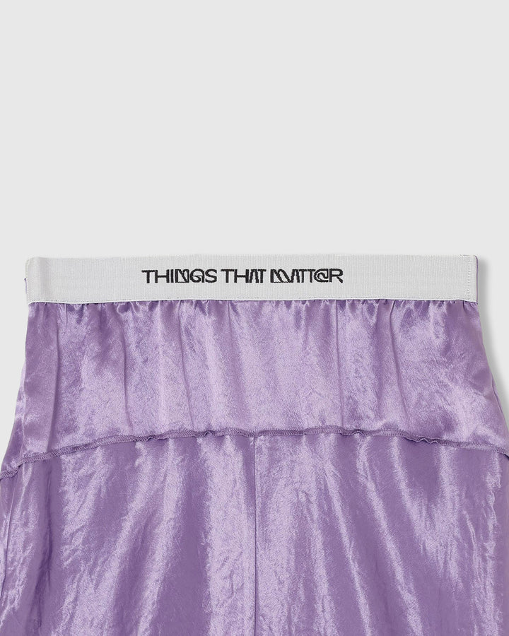 BACK SLIT  ACETATE SATIN MAXI SKIRT