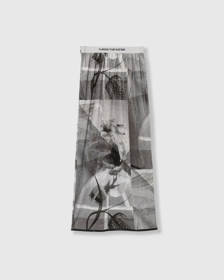PRE-SENT PRINT VELOUR NARROW SKIRT