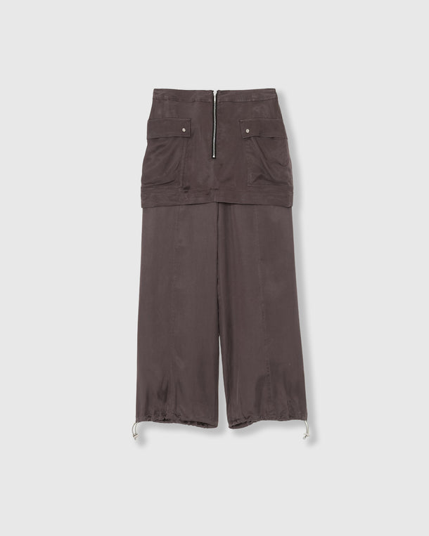 FIBRIL SATIN PANTS WITH SKIRT
