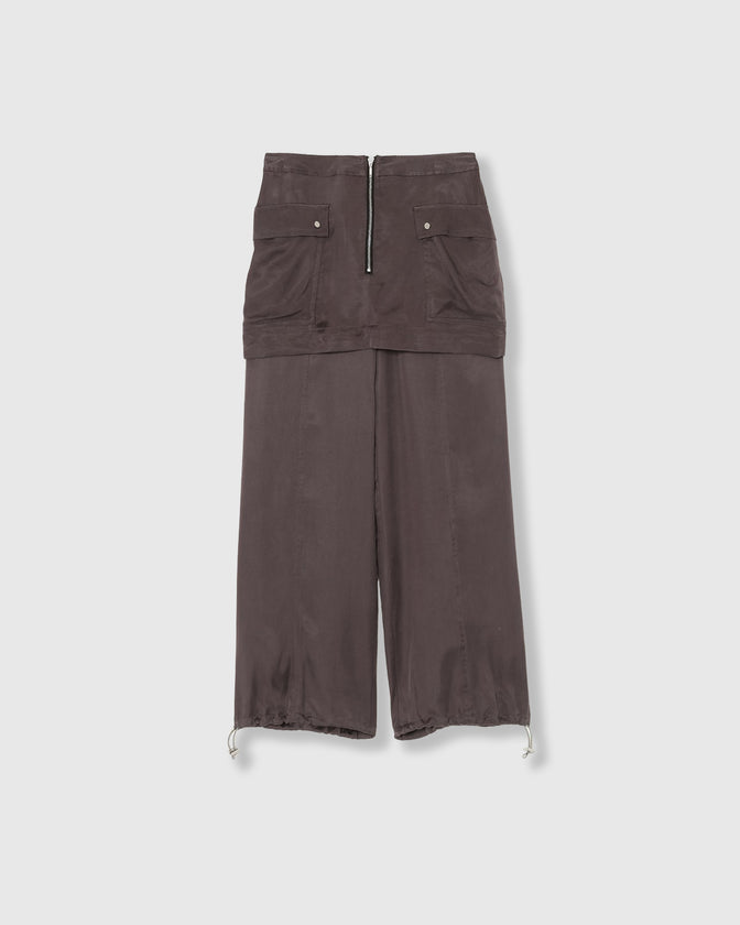 FIBRIL SATIN PANTS WITH SKIRT