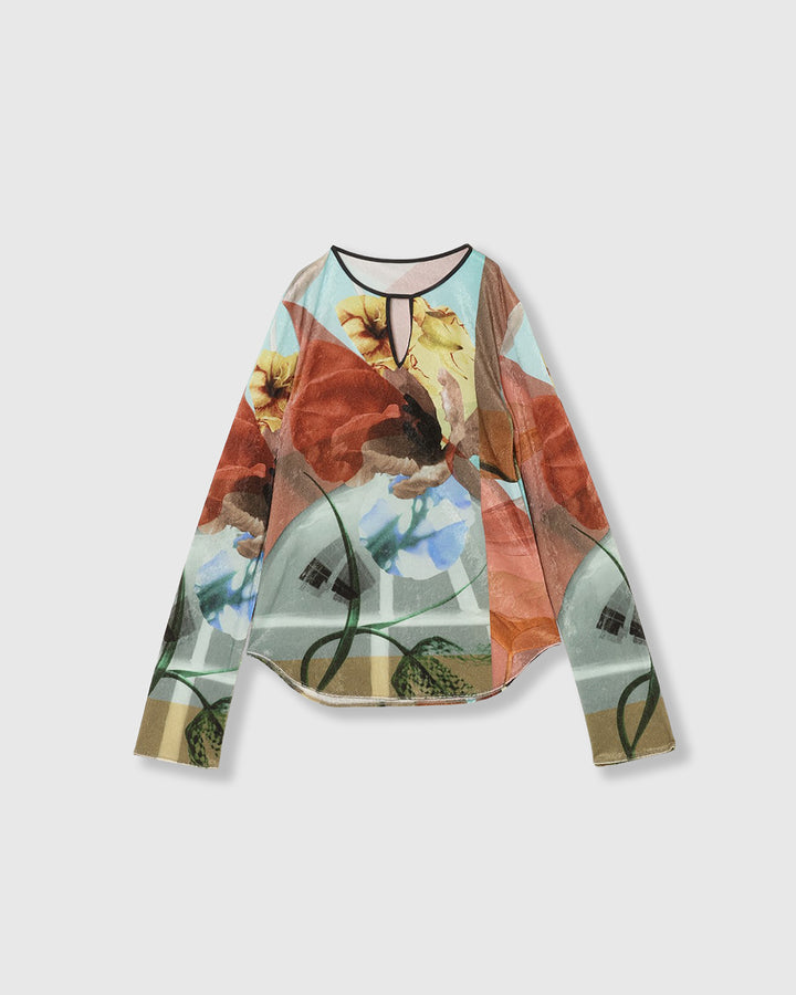 PRE-SENT PRINT VELOUR TOPS