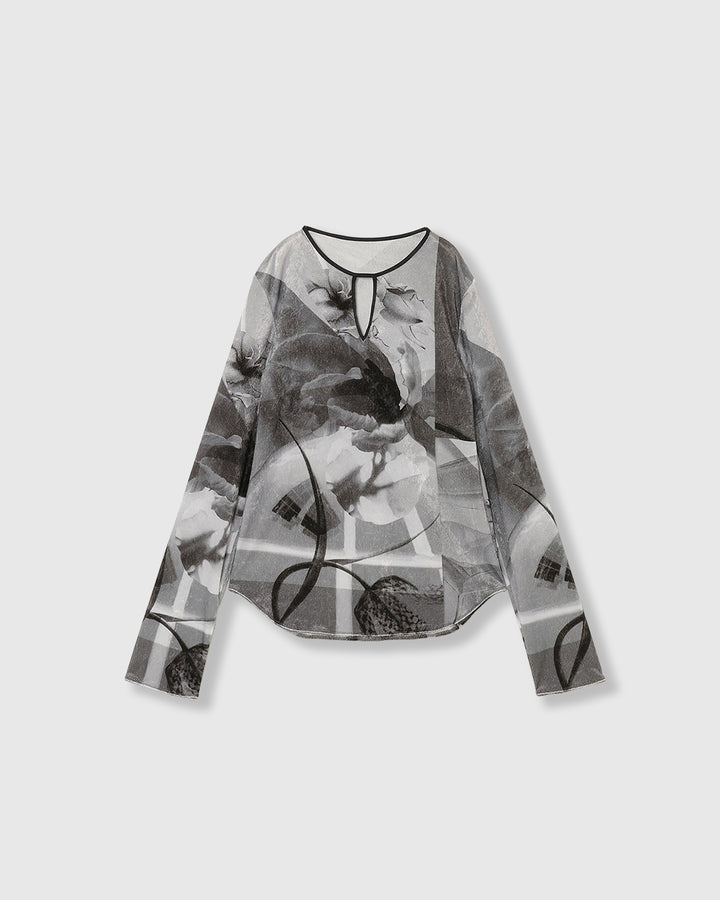 PRE-SENT PRINT VELOUR TOPS