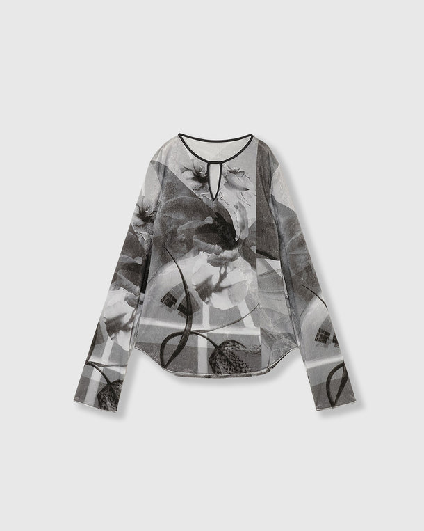 PRE-SENT PRINT VELOUR TOPS