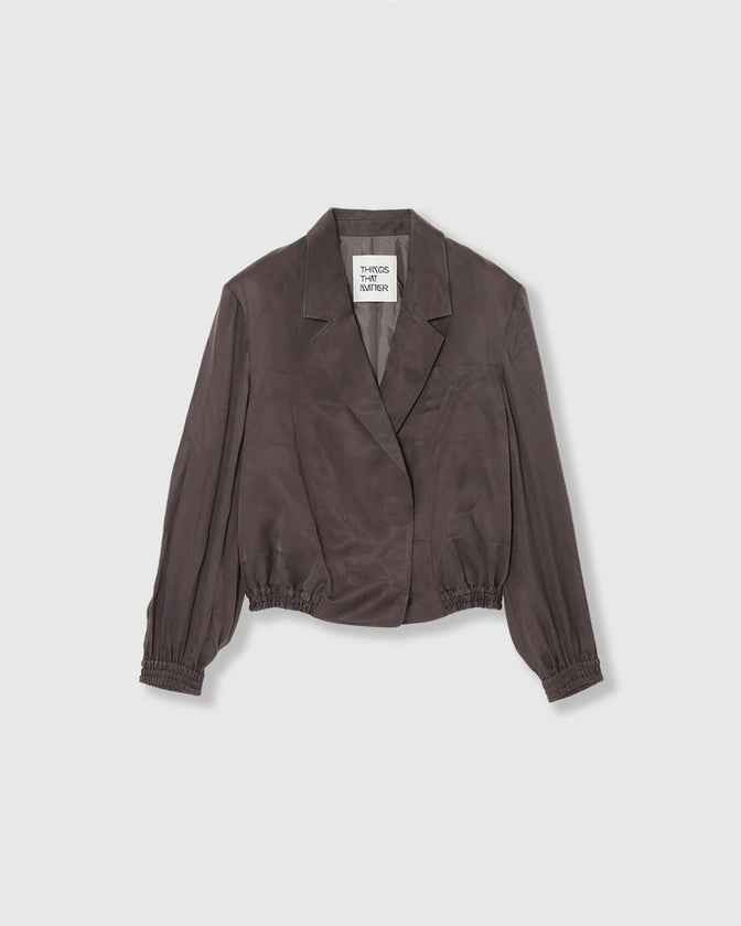 FIBRIL SATIN TAILORED BLOUSON