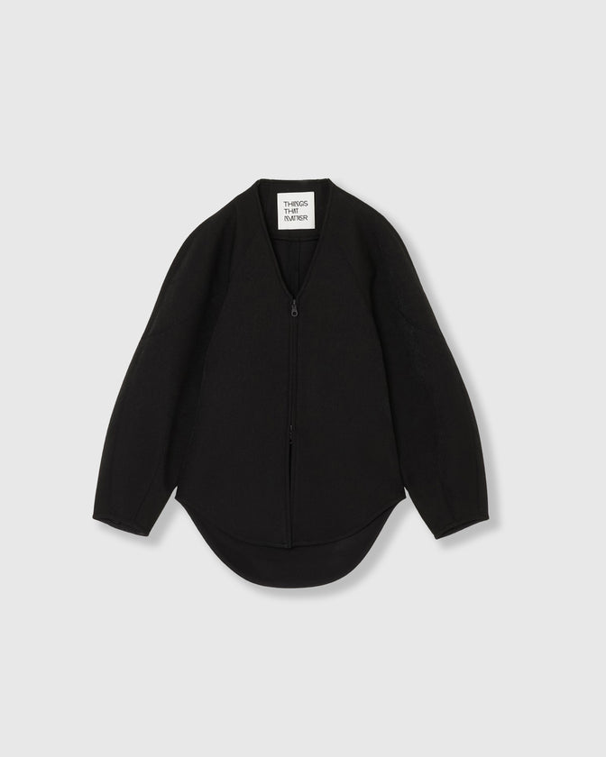 DOUBLE KNIT V-NECK JACKET