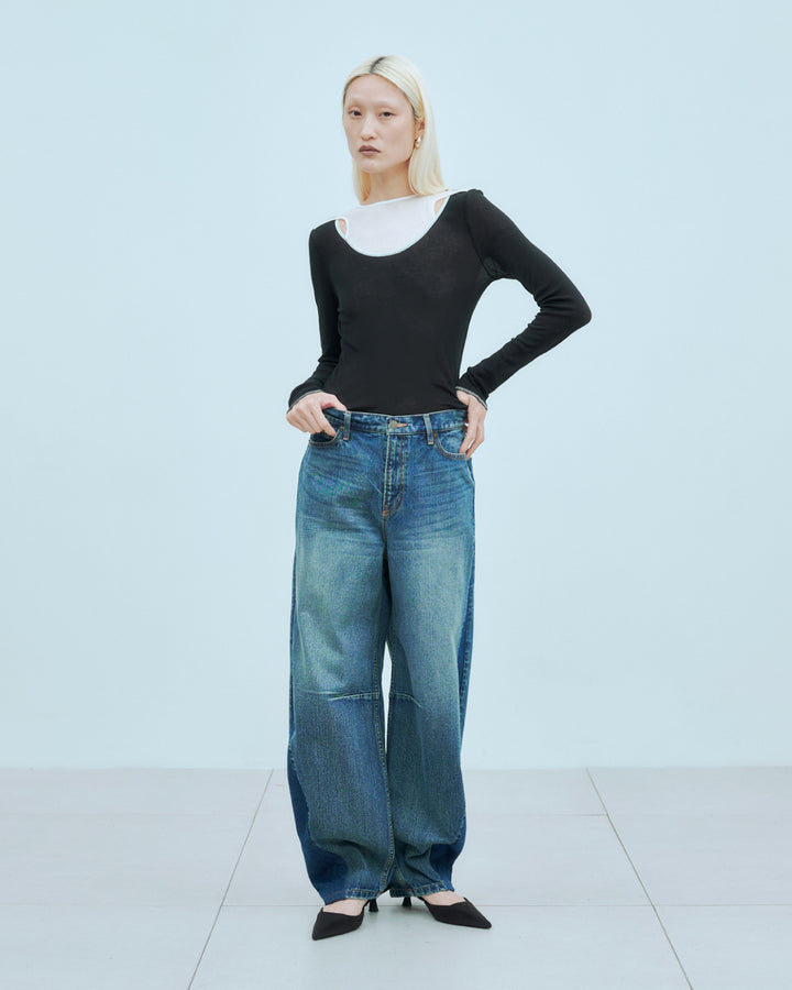 SHEER LAYERED RIB TOPS