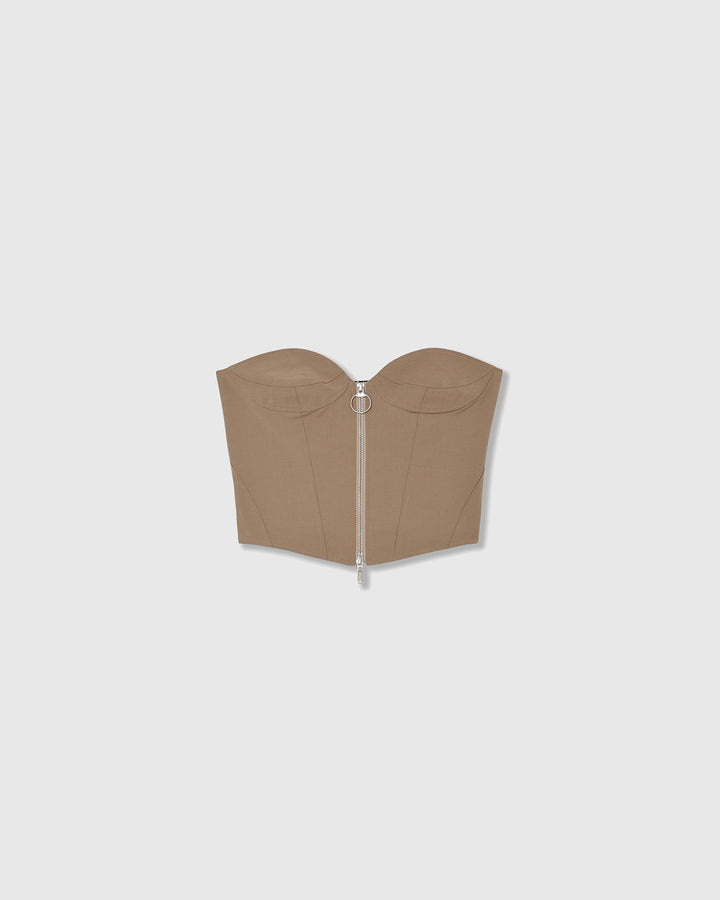 T/W FRONT ZIP BUSTIER