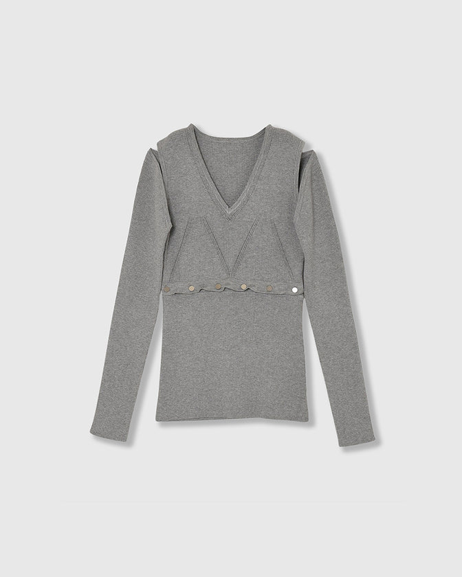 新品✴︎オフショルダートップスthings that matter clear｜オフショルデザインニットトップス≪2024SS新作