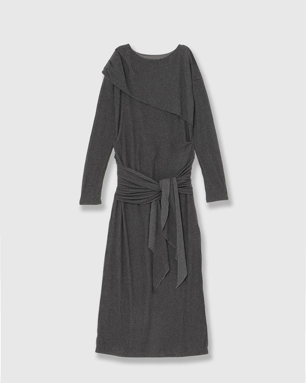 WRAP RIB CUT&SEW DRESS