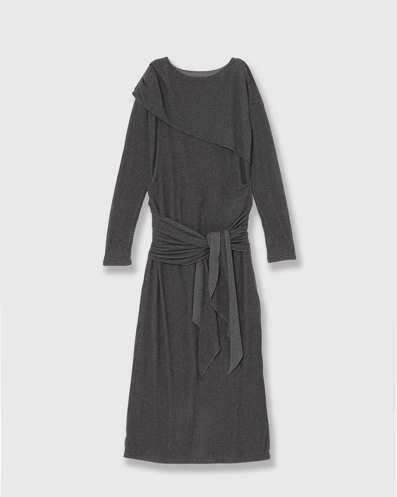WRAP RIB CUT&SEW DRESS