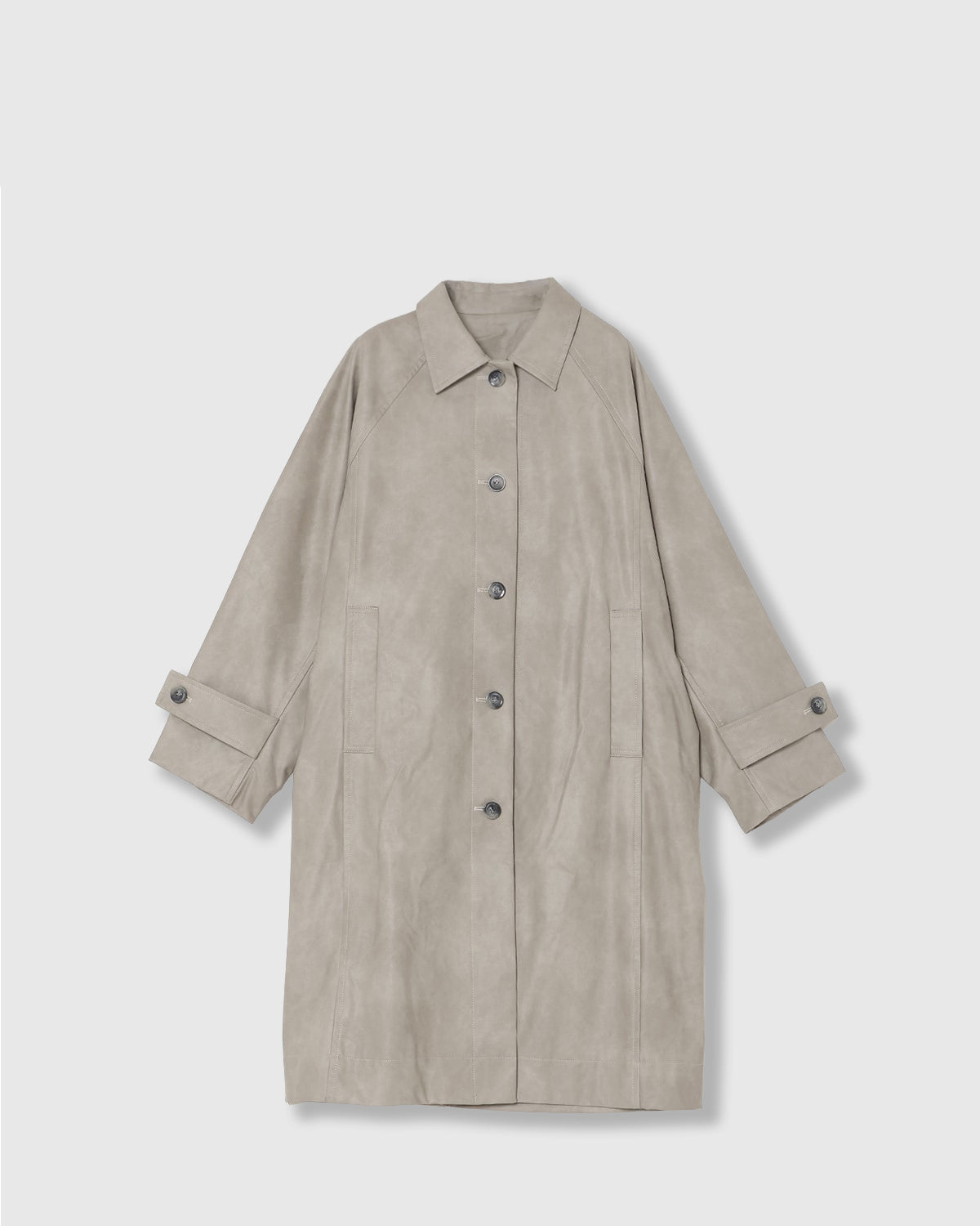 VINTAGE ARTIFICIAL LEATHER LONG COAT | SENSE 16_ | STORE | THINGS