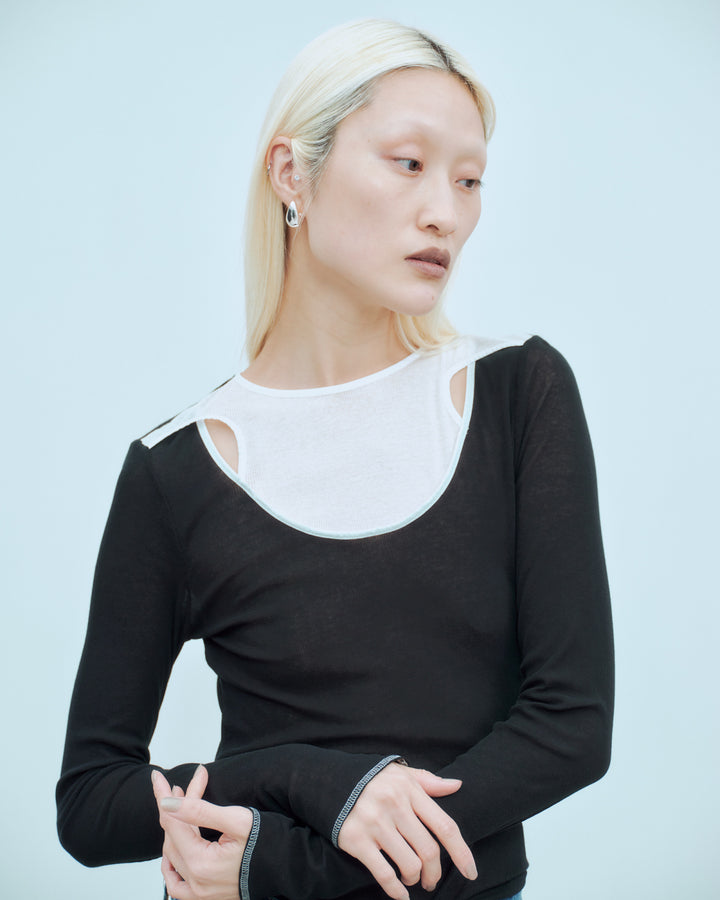 SHEER LAYERED RIB TOPS