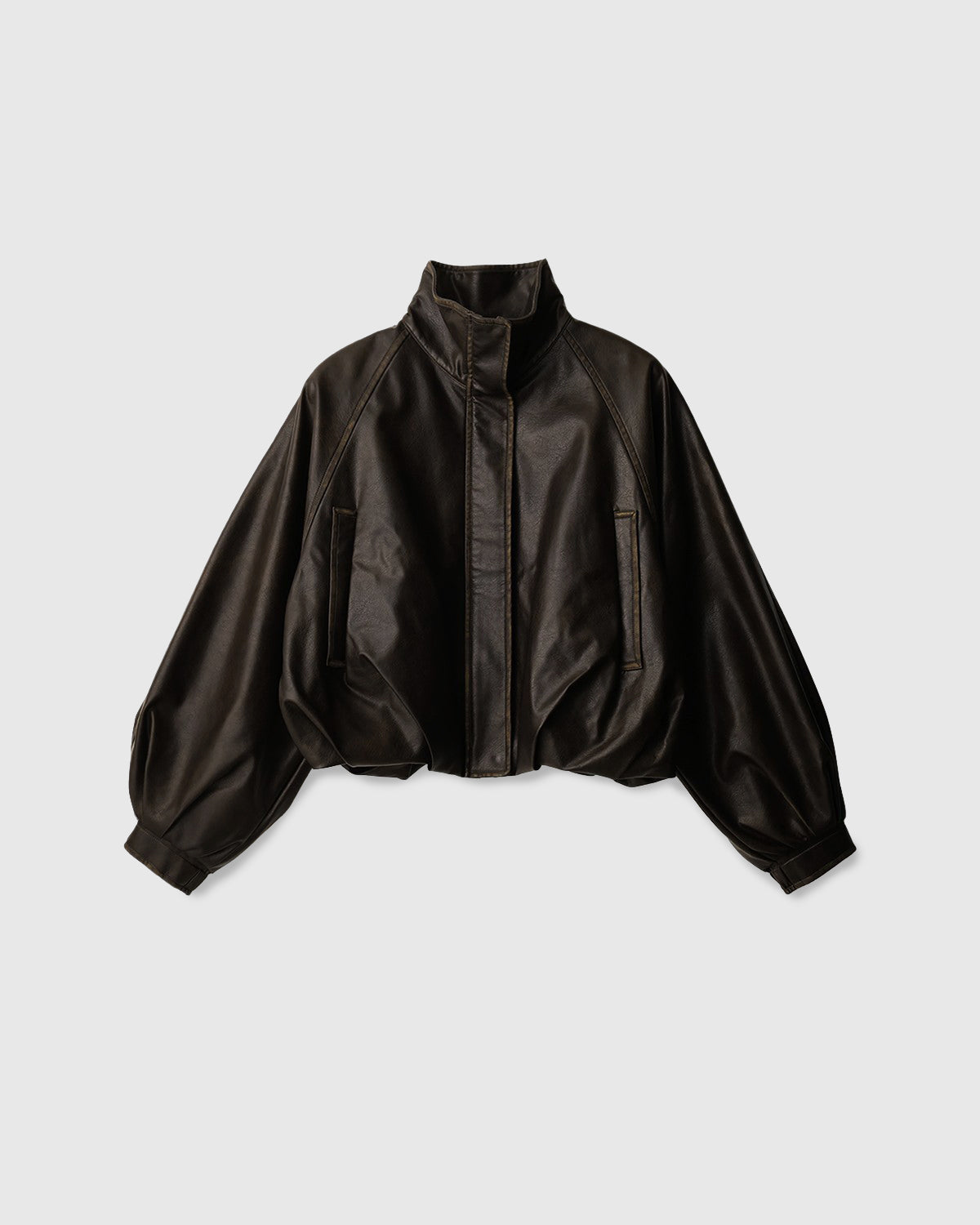 idealuce BALLOON BLOUSON ブラック FAUX LEATHER BALLOON BLOUSON | COMING SOON | STORE | THINGS THAT