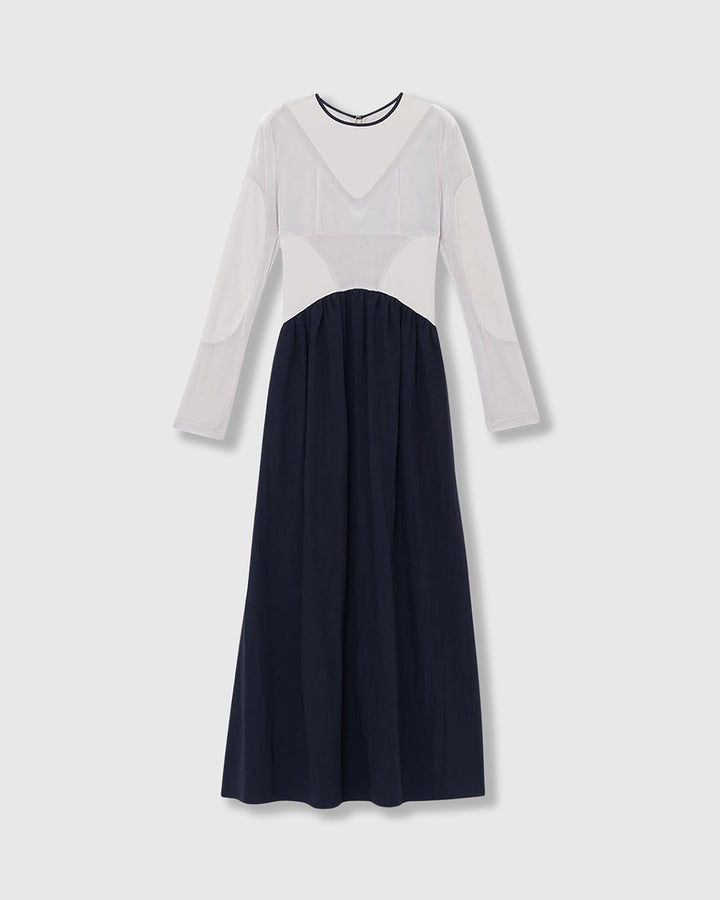 VELOR  SWITCHING GATHER DRESS