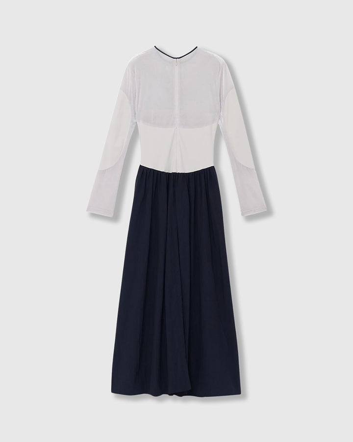 VELOR  SWITCHING GATHER DRESS