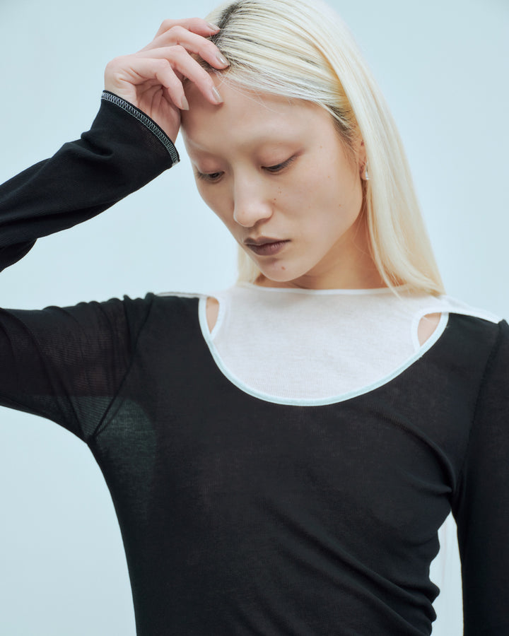 SHEER LAYERED RIB TOPS