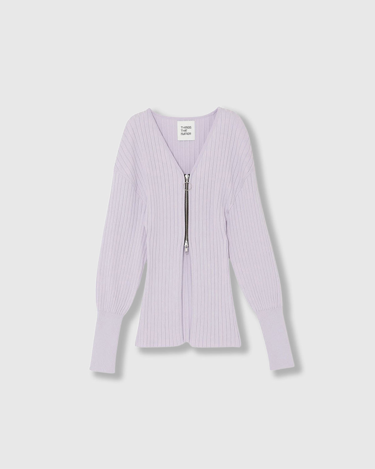 FRONT ZIP KNIT CARDIGAN | | STORE | THINGS THAT MATTER ONLINE STORE